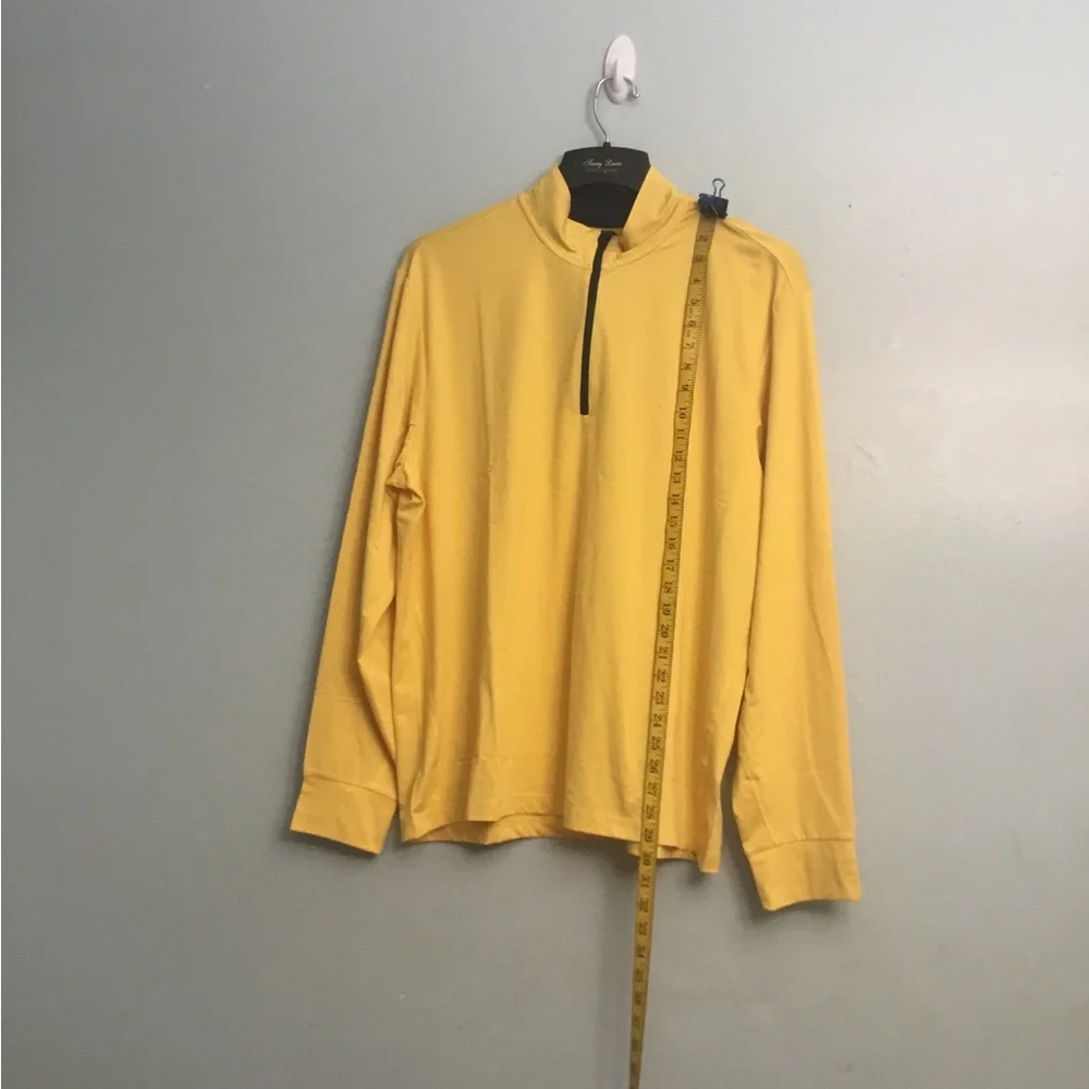 POLO RALPH LAUREN Yellow Zip Up Sweater with High Collar